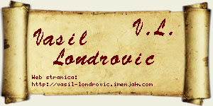 Vasil Londrović vizit kartica